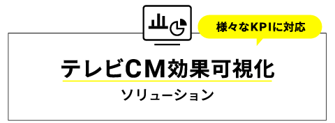 テレビCM効果可視化ソリューション 様々なKPIに対応
